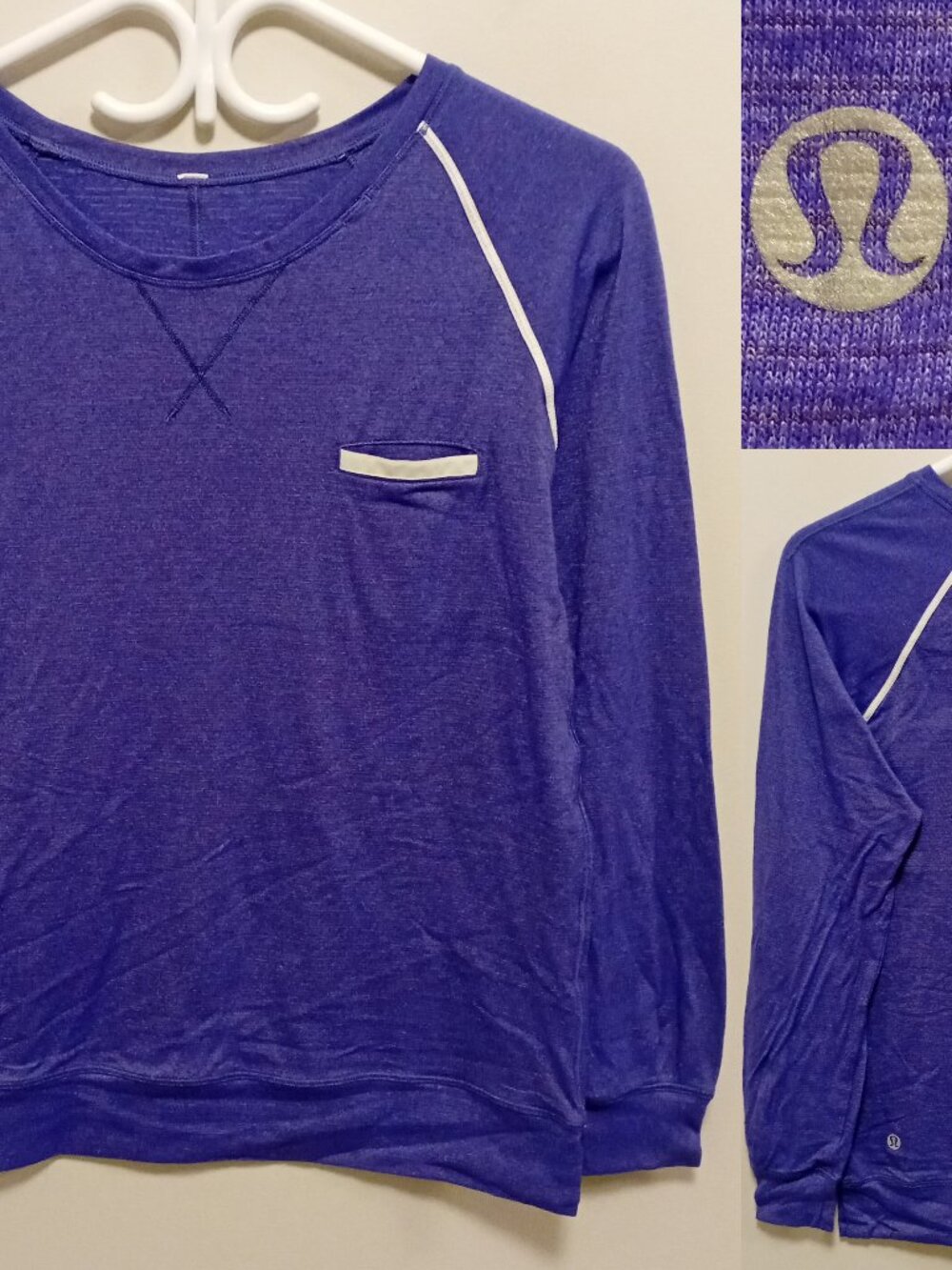 Lululemon Weightless Crew Heathered Bruised Berry Seriously Light Luon 6 Small